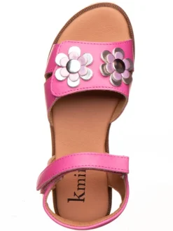 Leder-Sandalen in Pink><noscript><img width=
