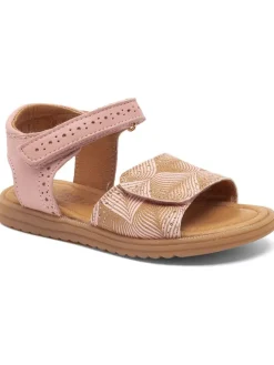 Leder-Sandalen in Rosa/ Gold>bisgaard Online
