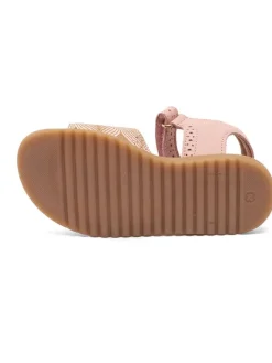 Leder-Sandalen in Rosa/ Gold><noscript><img width=