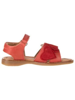 POM POM Sandalen·Sandalen^Leder-Sandalen in Rot