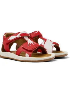 Camper Sandalen^Leder-Sandalen in Rot/ Weiß