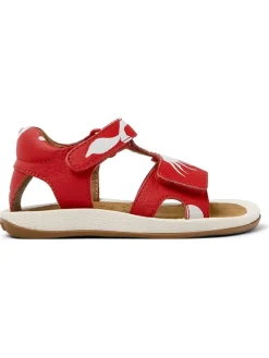 Camper Sandalen^Leder-Sandalen in Rot/ Weiß