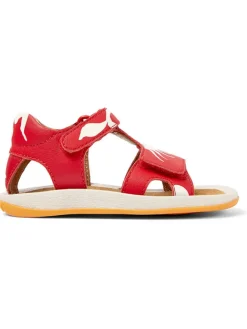 Camper Sandalen^Leder-Sandalen in Rot/ Weiß