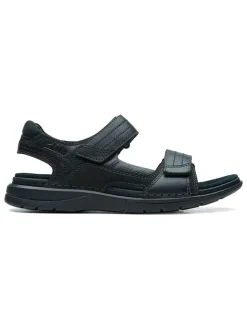 Leder-Sandalen in Schwarz>Clarks Sale