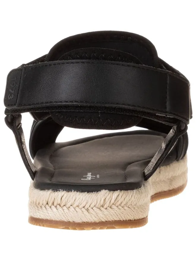 Pepe Jeans FOOTWEAR Sandalen & Pantoletten^Leder-Sandalen in Schwarz