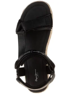 Pepe Jeans FOOTWEAR Sandalen & Pantoletten^Leder-Sandalen in Schwarz