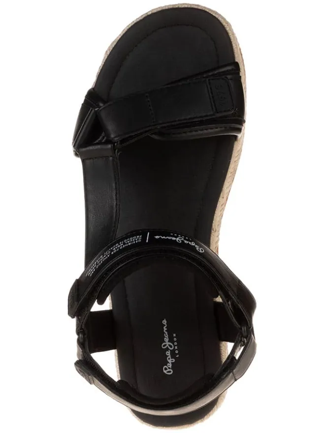 Pepe Jeans FOOTWEAR Sandalen & Pantoletten^Leder-Sandalen in Schwarz