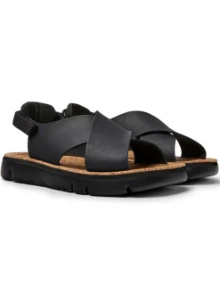 Leder-Sandalen in Schwarz>Camper Online