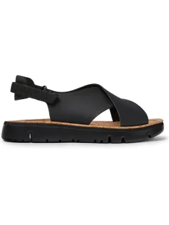 Leder-Sandalen in Schwarz><noscript><img width=