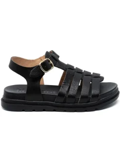Leder-Sandalen in Schwarz>bisgaard Hot
