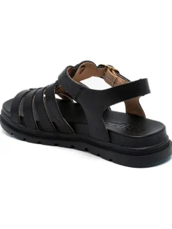 Leder-Sandalen in Schwarz><noscript><img width=