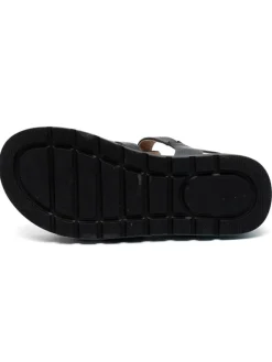 Leder-Sandalen in Schwarz><noscript><img width=