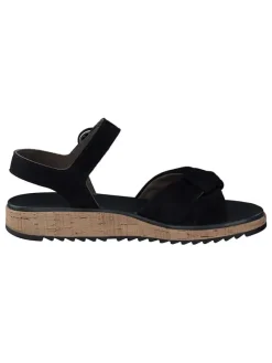 Leder-Sandalen in Schwarz><noscript><img width=