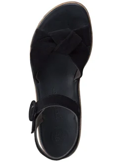 Leder-Sandalen in Schwarz><noscript><img width=