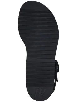 Leder-Sandalen in Schwarz><noscript><img width=