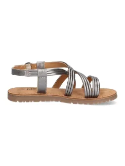 Leder-Sandalen in Silber>Mexx Outlet