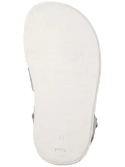 Leder-Sandalen in Silber><noscript><img width=