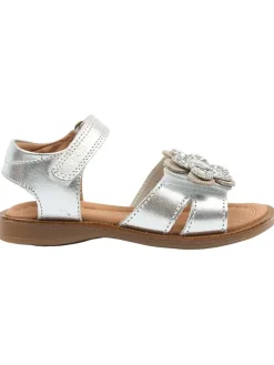 Leder-Sandalen in Silber>POM POM Clearance