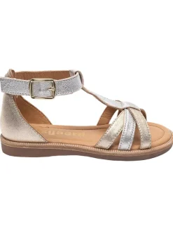 bisgaard Sandalen·Sandalen^Leder-Sandalen in Silber/ Gold