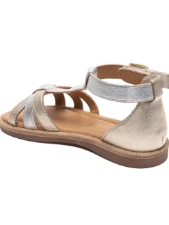 bisgaard Sandalen·Sandalen^Leder-Sandalen in Silber/ Gold