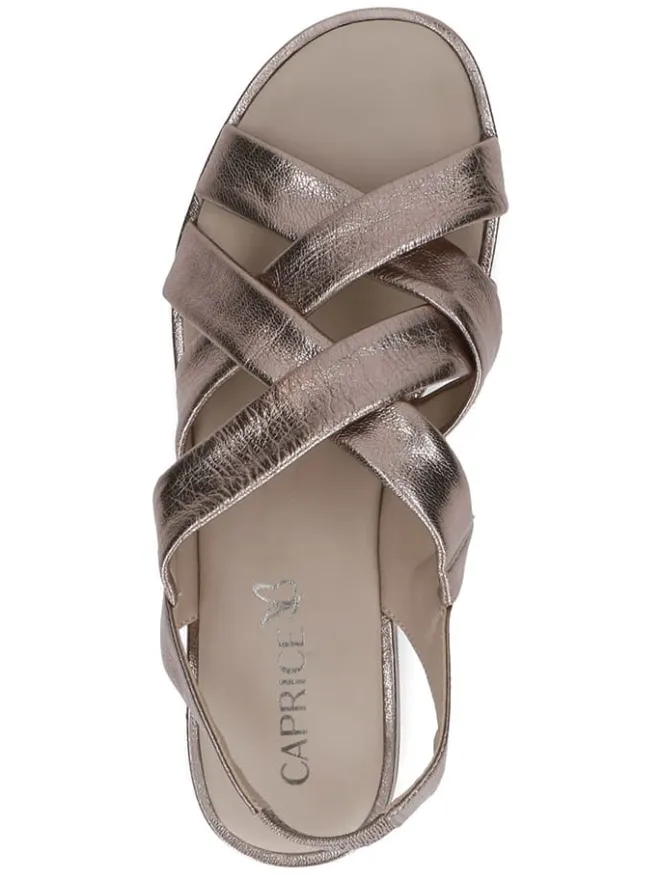 Caprice Sandalen^Leder-Sandalen in Taupe