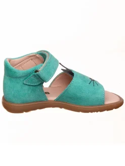 Leder-Sandalen in Türkis>kmins Online