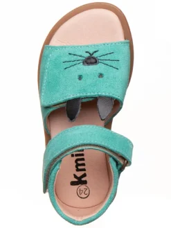 Leder-Sandalen in Türkis><noscript><img width=