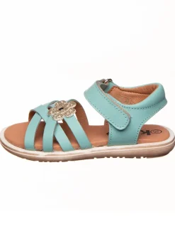 Leder-Sandalen in Türkis>kmins Best