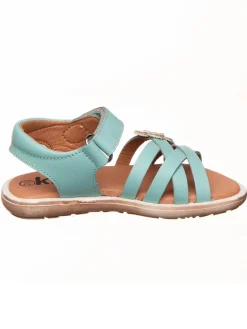 Leder-Sandalen in Türkis>kmins Best