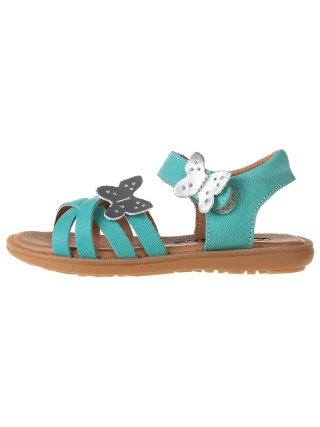 kmins Sandalen·Sandalen^Leder-Sandalen in Türkis