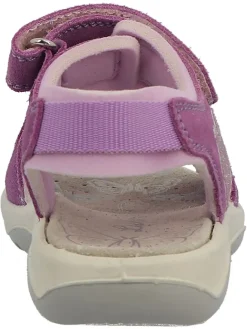 Leder-Sandalen in Violett><noscript><img width=
