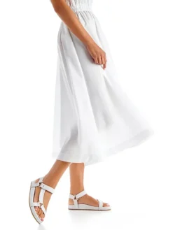 Leder-Sandalen in Weiß><noscript><img width=