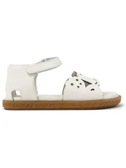 Leder-Sandalen in Weiß><noscript><img width=