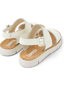 Leder-Sandalen in Weiß>Camper