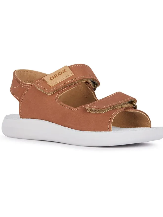 Leder-Sandalen "Lightfloppy" in Hellbraun>Geox Outlet
