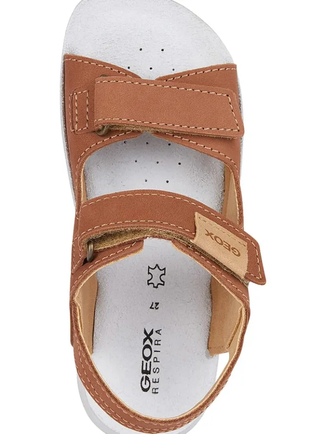 Leder-Sandalen "Lightfloppy" in Hellbraun>Geox Outlet