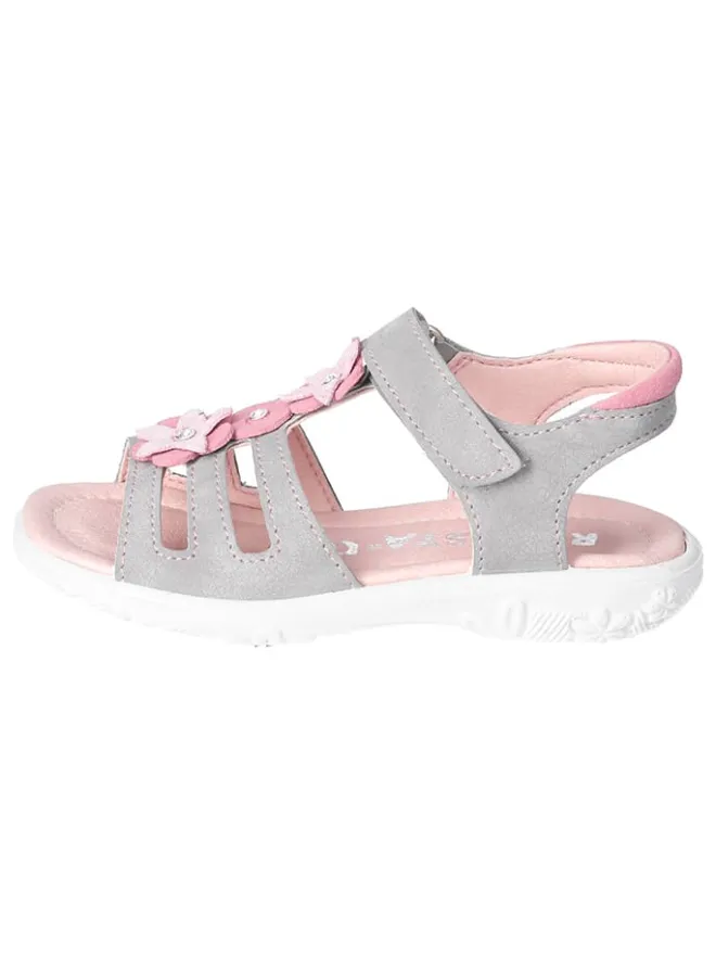 Leder-Sandalen "Lorena" in Hellgrau/ Rosa>Ricosta New