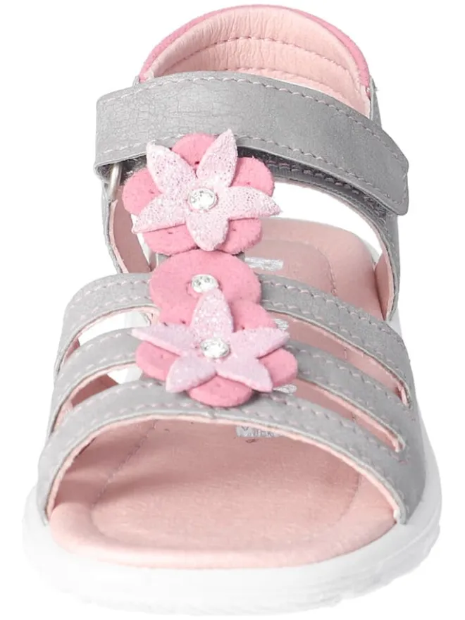Leder-Sandalen "Lorena" in Hellgrau/ Rosa>Ricosta New