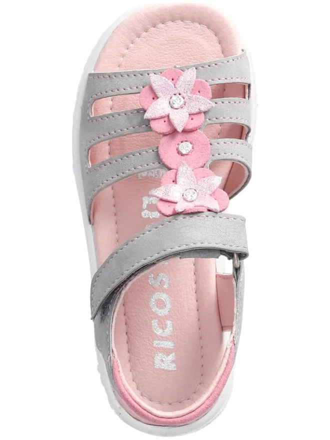 Leder-Sandalen "Lorena" in Hellgrau/ Rosa>Ricosta New