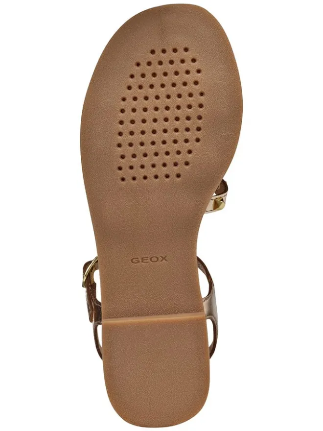 Geox Sandalen^Leder-Sandalen "Maddalusiac" in Gold