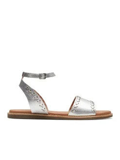 Clarks Sandalen^Leder-Sandalen "Maritime May" in Silber
