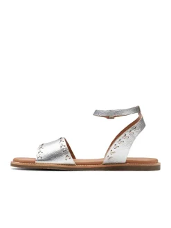 Clarks Sandalen^Leder-Sandalen "Maritime May" in Silber