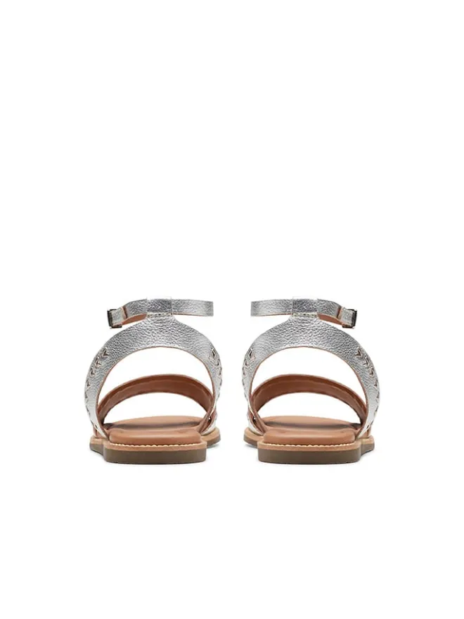 Clarks Sandalen^Leder-Sandalen "Maritime May" in Silber