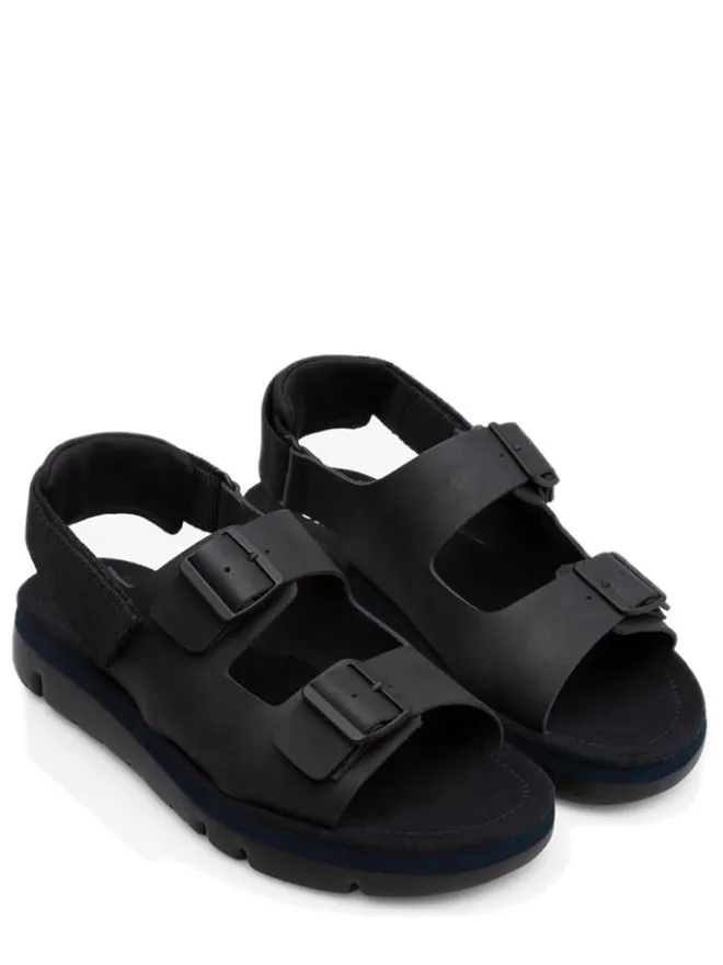 Camper Sandalen & Pantoletten^Leder-Sandalen "Oruga" in Schwarz