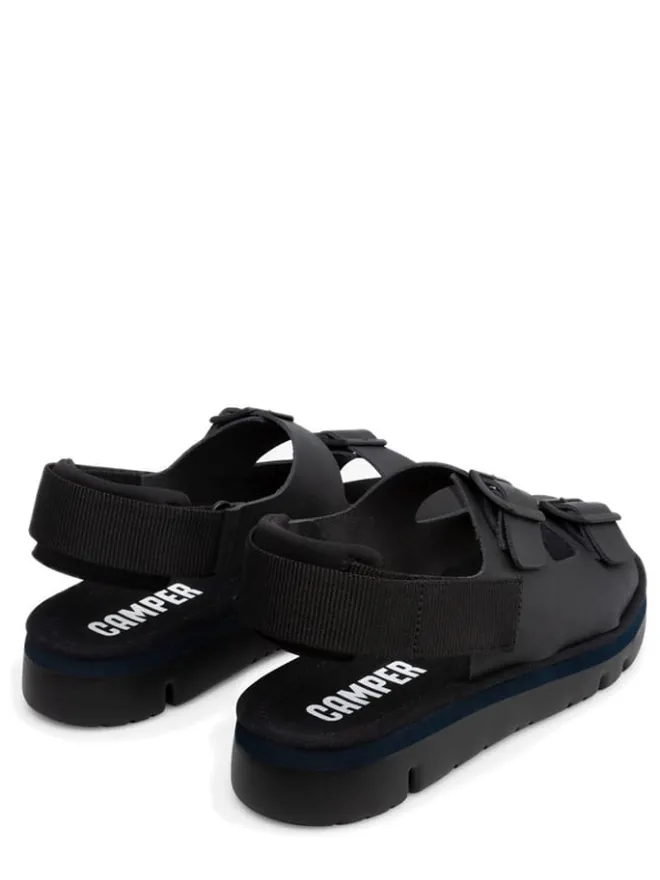 Camper Sandalen & Pantoletten^Leder-Sandalen "Oruga" in Schwarz