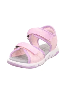 superfit Sandalen·Sandalen^Leder-Sandalen "Pebbles" in Rosa/ Lila
