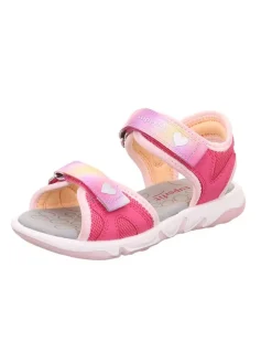 superfit Sandalen·Sandalen^Leder-Sandalen "Pebbles" in Rosa/ Pink