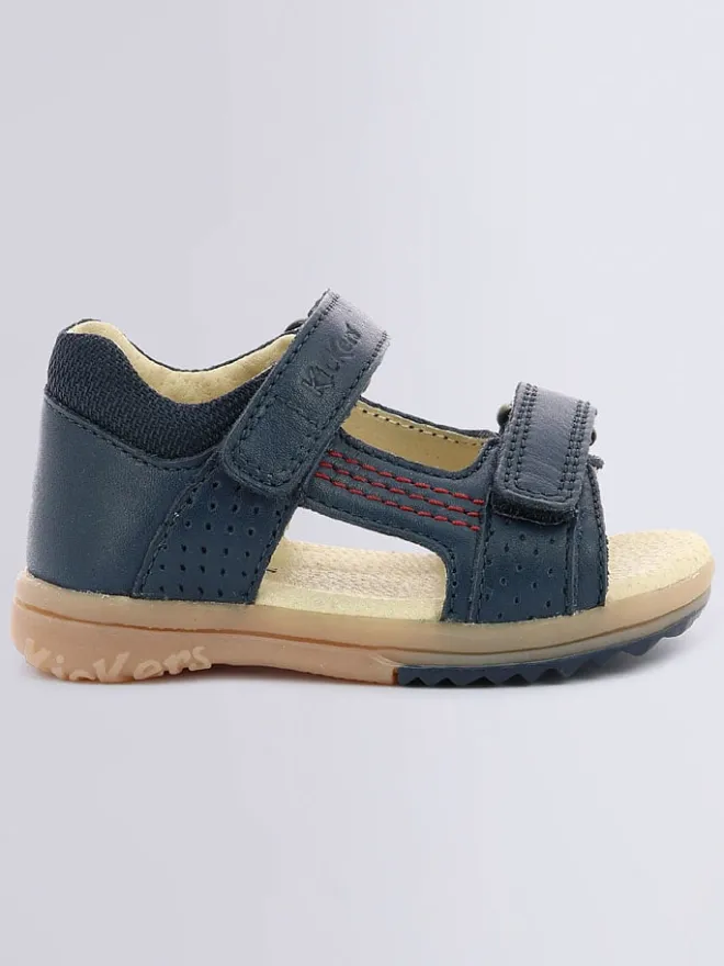 Leder-Sandalen "Plazabi" in Dunkelblau>Kickers