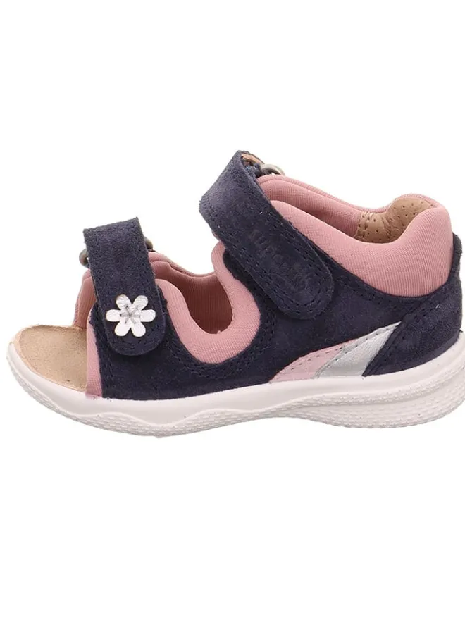 Leder-Sandalen "Polly" in Dunkelblau/ Rosa>superfit Best