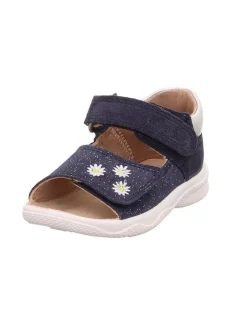 Leder-Sandalen "Polly" in Dunkelblau/ Weiß>superfit Outlet